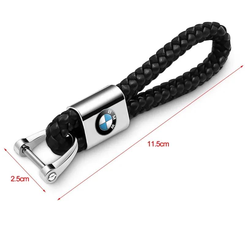 BAAA1 1Pcs Metal Car Key Chain Key Ring Key Lanyard Car Emblem Styling For BMW M Performance M2 M3 M5 320 325 E28 E30 E34 E36 E39 E46