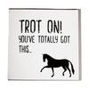 Поздравительная открытка Gubblecote Trot On с тиснением