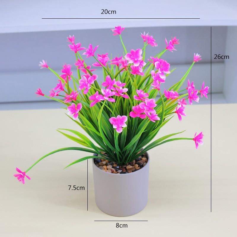 Artificial Orchid Potted Plant Decor Indoor Tabletop Home Office Living Room Modern Minimalist Plastic Mini Bonsai
