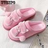 Милые Повседневные Толстые На Плоском Каблуке Нескользящие Мягкие Плюшевые Тапочки Осень Зима Большой Размер Пара Домашние Теплые Тапочки