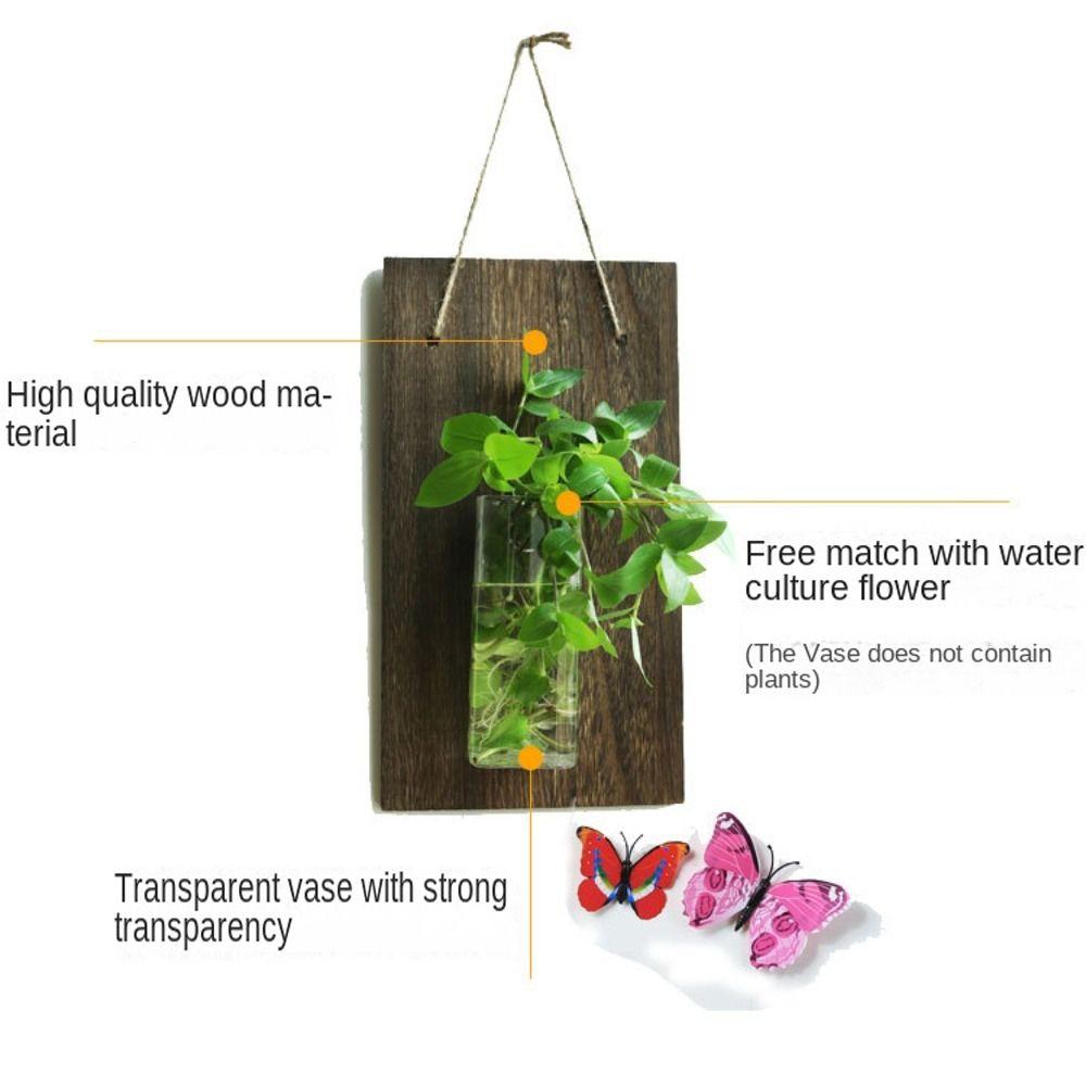 Vintage Wall Mount Glass Vase Creative Plant Flower Pots Aquarium Hydroponic Container Hotel