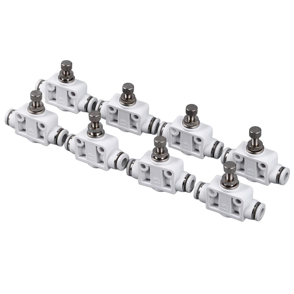 50PCS Air Hose Connector Pipe Flow Control Valve Adjustable Quick Connect Pneumatic Air Tube Fitting