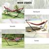 298 X 117cm Hammock With Stand Camping Hammock With Portable Carrying Bag Adjustable Height 120kg Load Capacity Multicolour