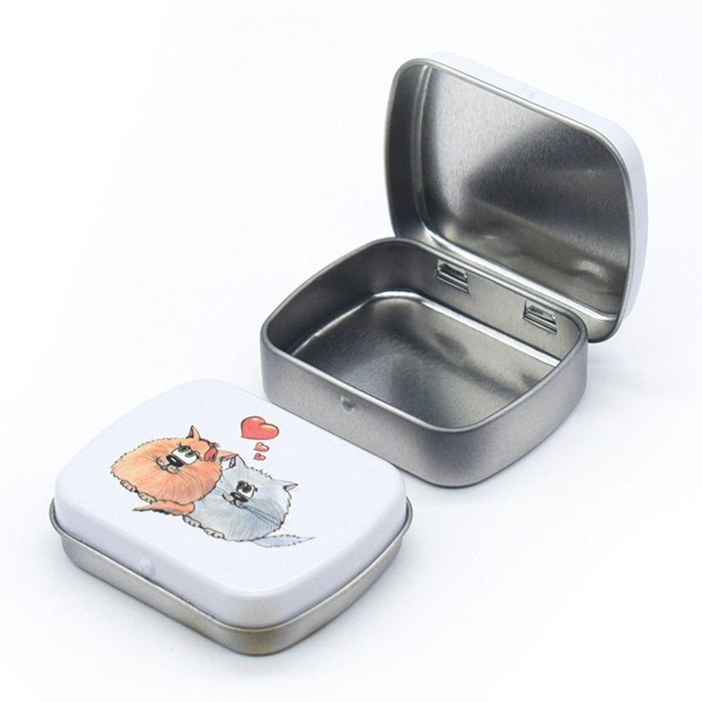 Мини Жестяная Коробка Металлическая Банка для Хранения Новая Жестяная Коробка на Петлях Конфеты