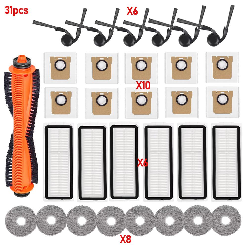 For Xiaomi 5 Pro OV21CN OV21GL Robot Vacuum Mop Cloth Dust Bags HEPA Filter Side Brush Main Brush Dust Bag Replacement Part