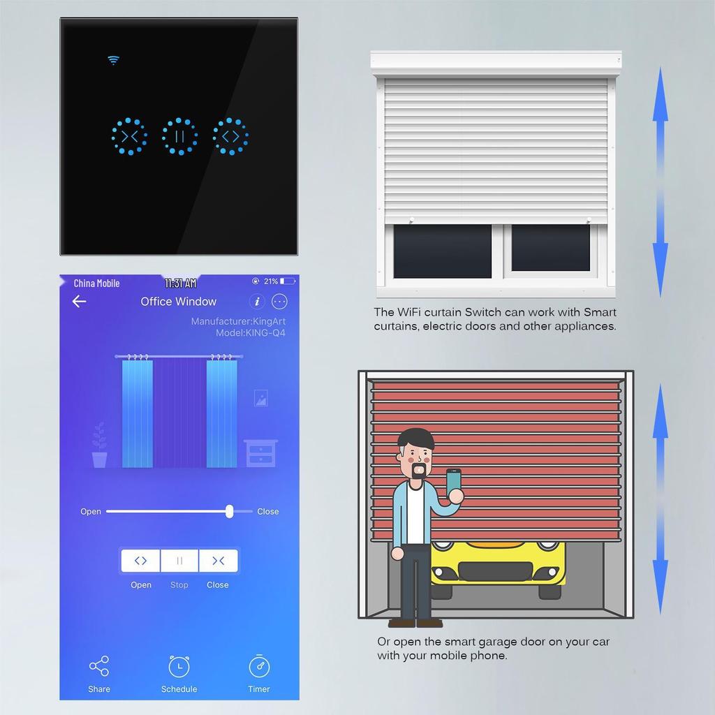 Tuya Микро-линк WiFi/ZIGBEE Переключатель дистанционного управления шторами и гаражными воротами