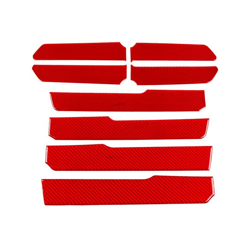 Для Toyota Tacoma 2015-2022 мягкое углеродное волокно, внутренняя дверная панель, накладка, наклейка, автомобильные аксессуары