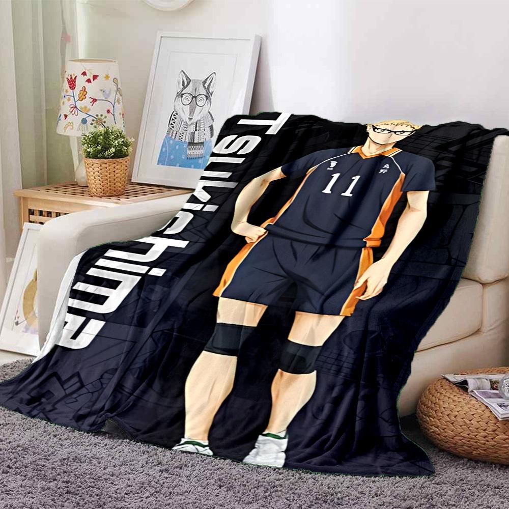 1pc Tsukishima 11 Throw Blanket Soft Flannel, Cozy All Season Polyester Perfect for Home, Office