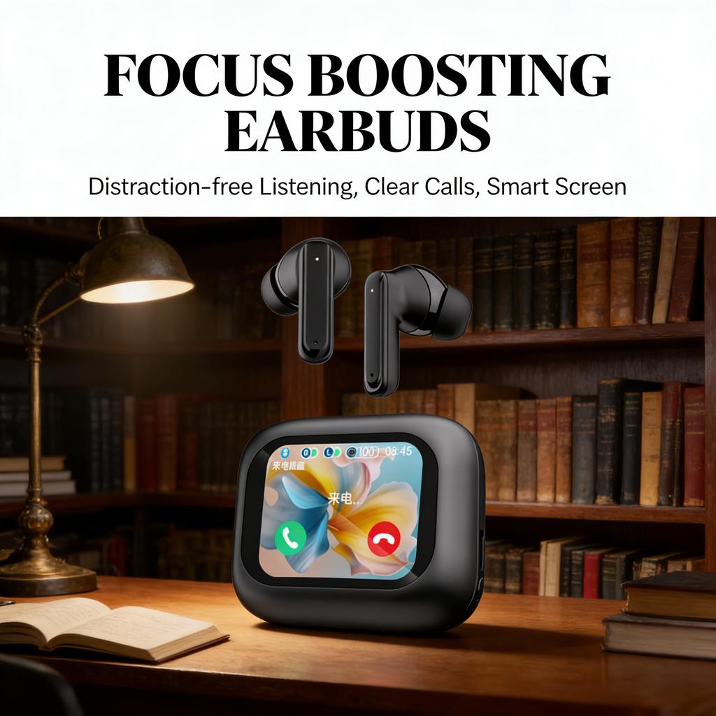 New Wireless Bluetooth Earbuds, In-Ear, Noise Cancelling, Extra Long Battery Life, Sports & Running, High Sound Quality, Ideal for Students