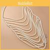 Body Chain Boho Necklace Accessory With Pearl Beads For Fashion Women