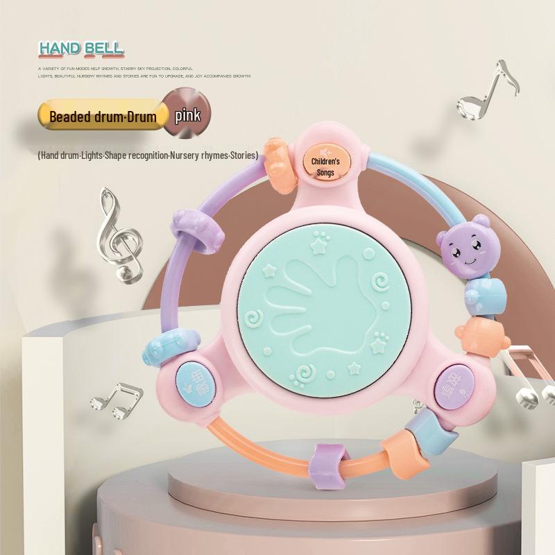 Educational Musical Baby Hand Drum Rattle for Ages 6 Months To 2 Years
