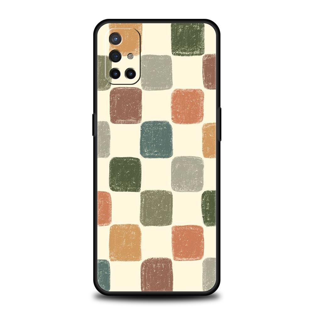 Шахматная доска в клетку Чехол для телефона Для OnePlus 13 12 11 10 9 8 7T Pro 13R 12R 10R 9RT 8T Nord N200 N30 2T CE 2 3 5G Lite Чехол
