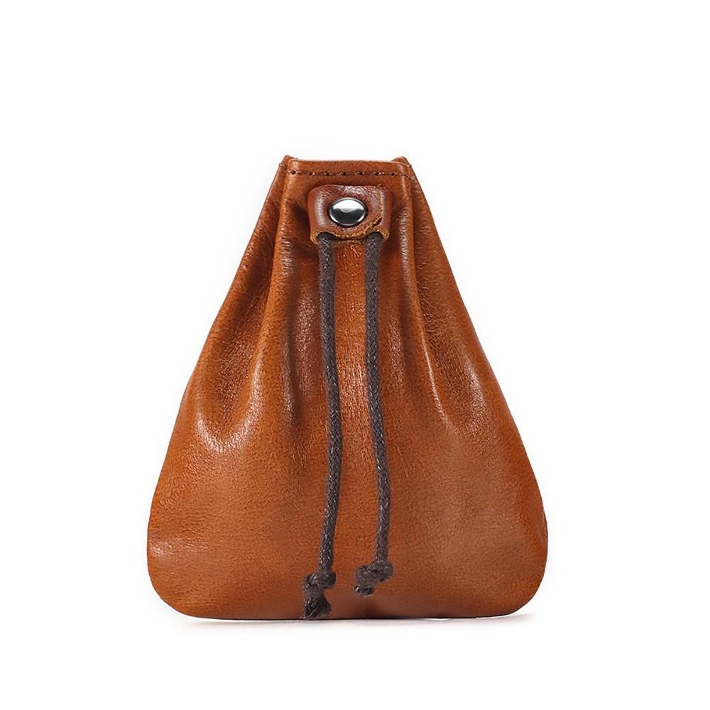 Mini Size Coin Purse Genuine Leather Mini Purse Hanging Bag Retro Purse For Coins