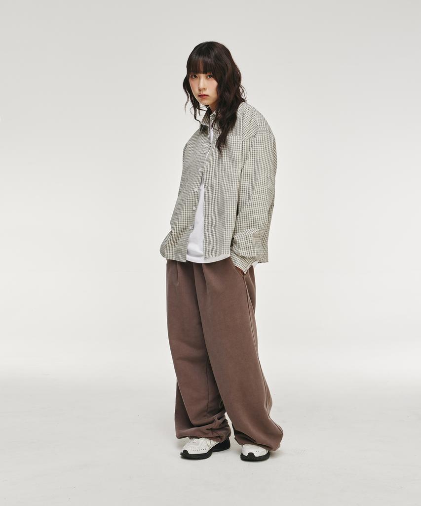 SIGNATURE Crop Check Shirt [White]