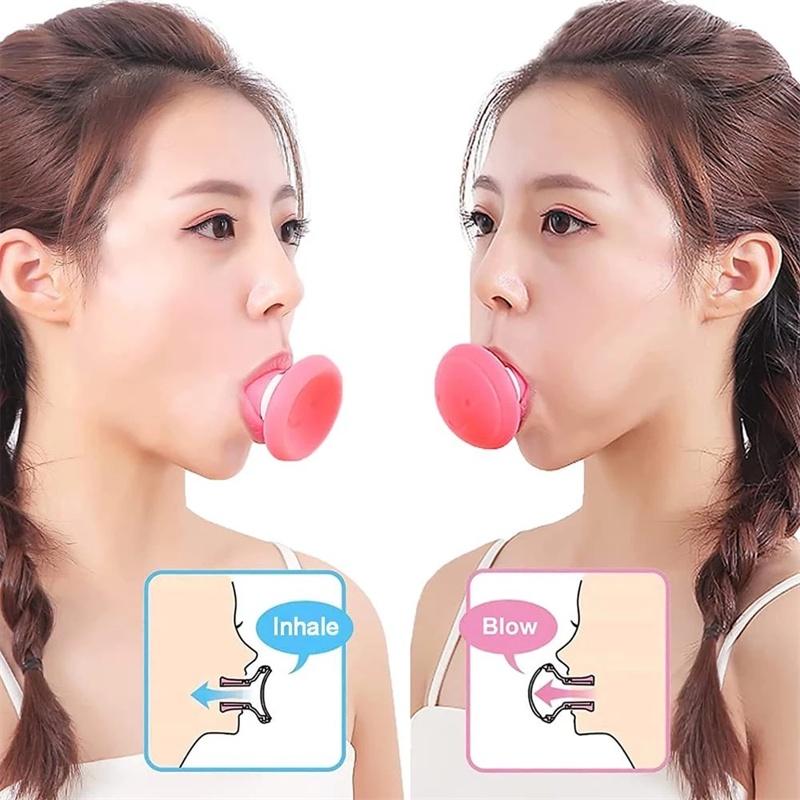 Silicone V Face Facial Lifter Slimming Face Lifter Double Thin Wrinkle Removal Blow Breath Exerciser Masseter Muscle Line Tools
