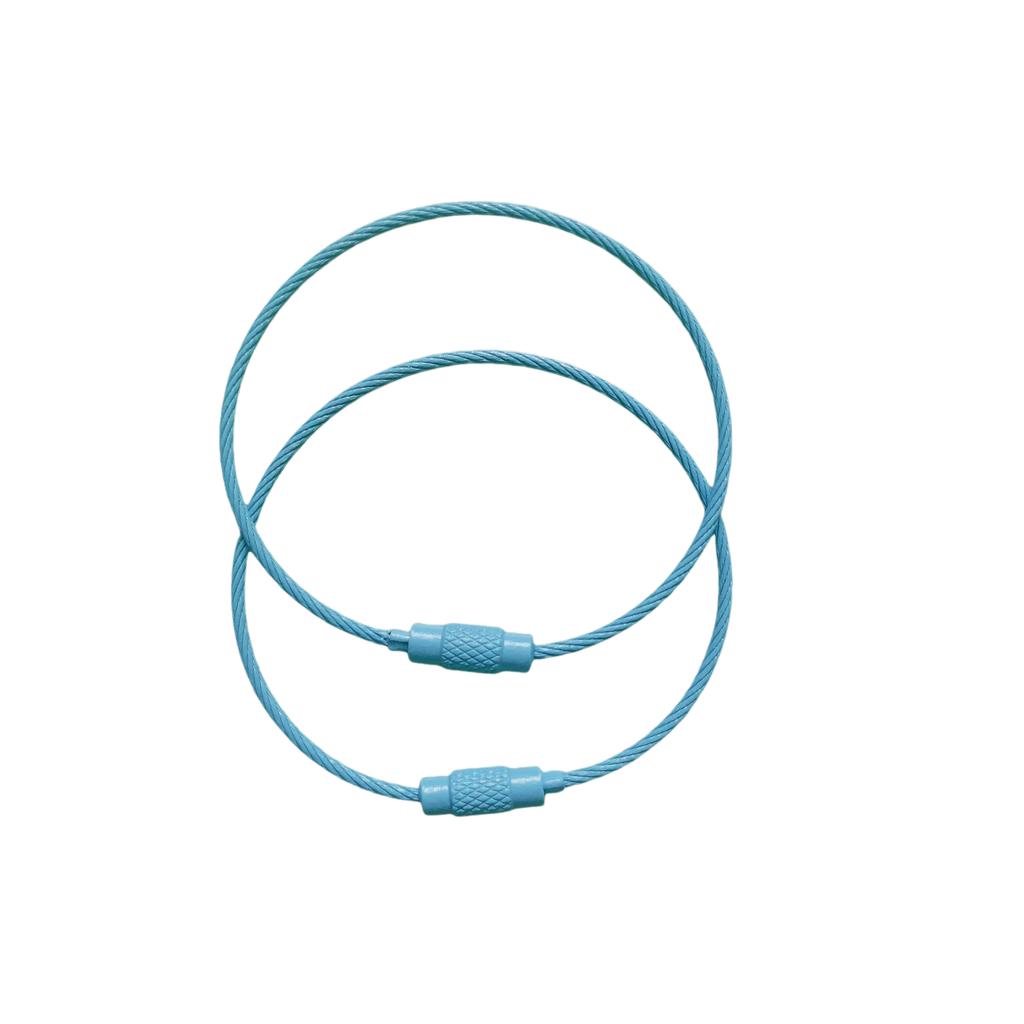 10 шт. Разноцветный тросик из нержавеющей стали для ключей, 6 дюймов, 1,5 мм, петля из нержавеющей стали, брелоки разных цветов, бирки для ID