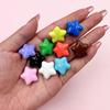 19mm Necklace Earrings Making Acrylic Beaded Materials Three-dimensional Jewelry 10pcs Five-pointed Star Beads