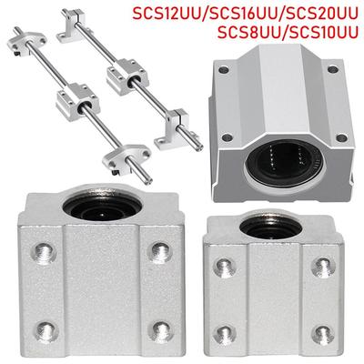 SCS8UU SCS10UU SCS12UU SCS16UU SCS20UU Линейный шарикоподшипник Алюминиевый скользящий блок Направляющая линейная рейка Вал Фрезерный станок с ЧПУ