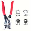 200pcs Metal Sewing Buttons and 1pc Snap Fastener Pliers Set - Easy DIY Clothes Buckle Installation