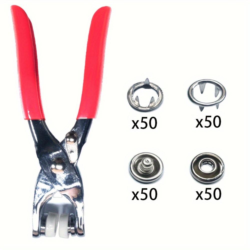 200pcs Metal Sewing Buttons and 1pc Snap Fastener Pliers Set - Easy DIY Clothes Buckle Installation