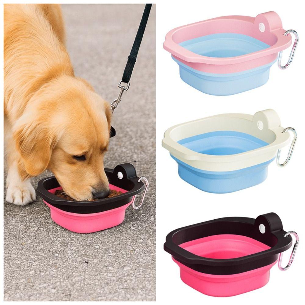 Food Grade Collapsible Dog Water Bowl Lightweight Puppy Food Container Pet Travel Feeder  Outdoor