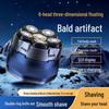 Magnetic Six-Blade Digital Balding Shaver, Fully Washable for Self-Use