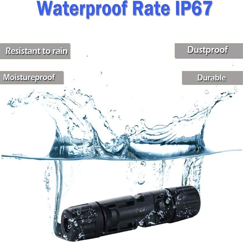 10 пар солнечного разъема MC4 1000 В, солнечная вилка 30 А для подключения фотоэлектрического кабеля, устойчивый к ультрафиолетовому излучению, IP67, мужской и женский разъем