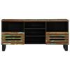 VidaXL Meuble TV 100x34x46 cm bois d'acacia massif, banc TV, meuble hifi, console TV, buffet TV, meuble multimédia, meuble 377528