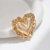 Love ring European and American retro jewelry exaggerated pleated lace adjustable open ring