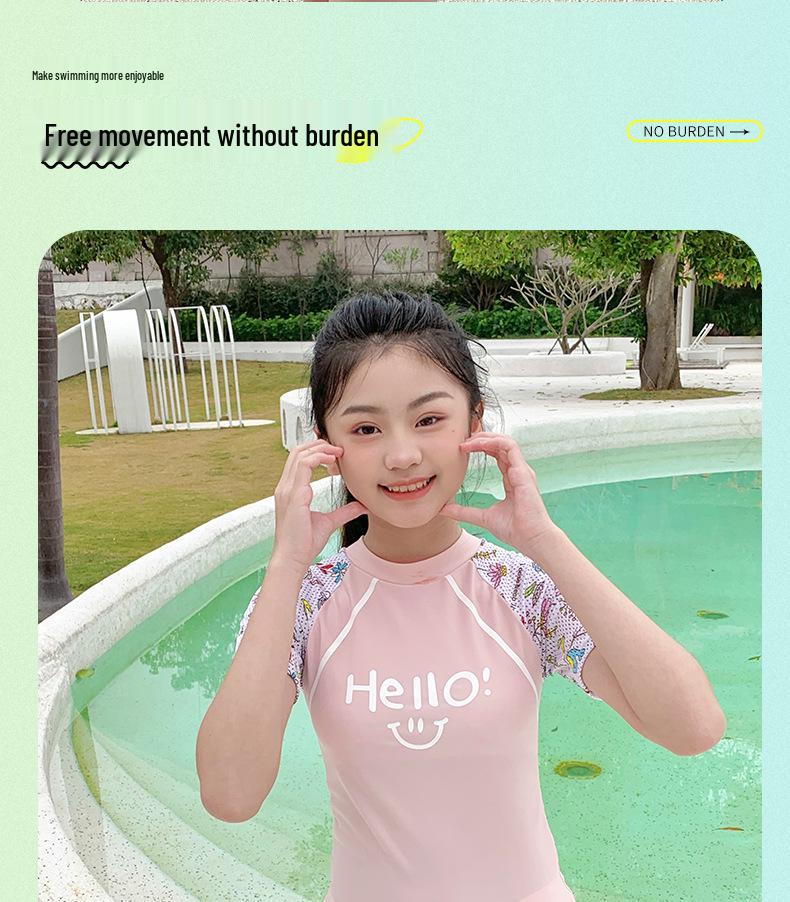 Консервативный спортивный купальник для девочек - Стильный раздельный дизайн для детей