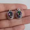 Дизайнерские серьги ручной работы с мистическим топазом, для женщин, ювелирные изделия из стерлингового серебра 925 пробы, серьги в виде свадебного подарка, серьги-подвески