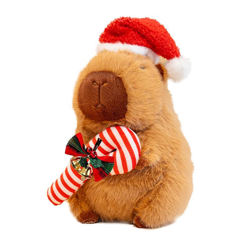 Capybara Plush Toy For Christmas Decoration With Pp Cotton Filling For Kids And Collectors