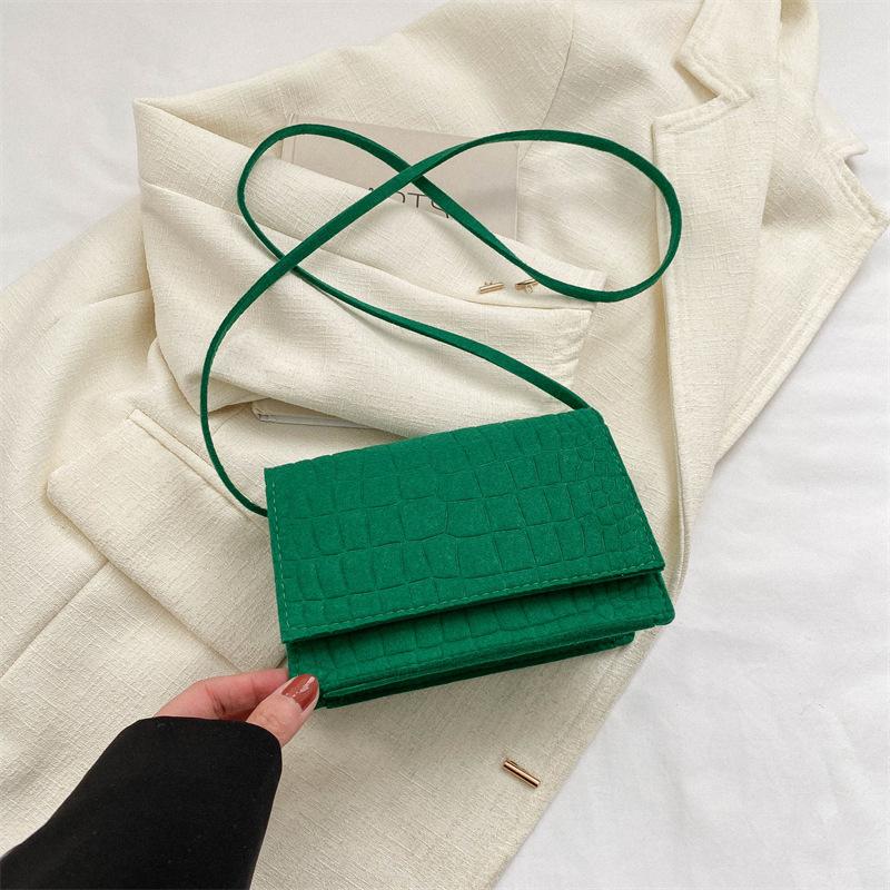 Сумки через плечо для женщин, новые модные повседневные сумки на одно плечо с рисунком из фетра и камня, модная квадратная сумка