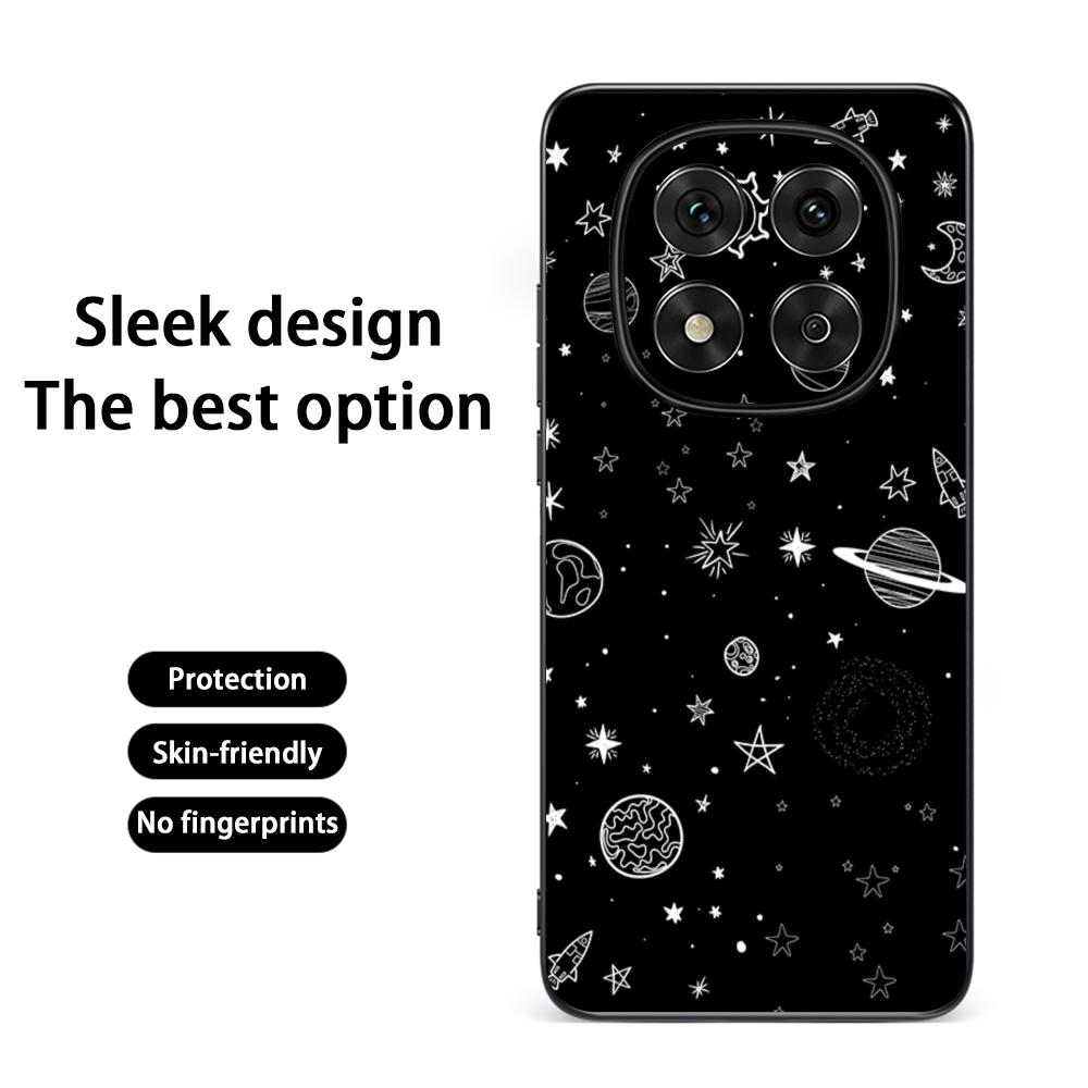 Модный дизайн с узором «Звездное небо» Чехол для телефона Для Redmi Note 14 13 12 11 Pro Plus S 5G 14C A3 Мягкий черный чехол для телефона