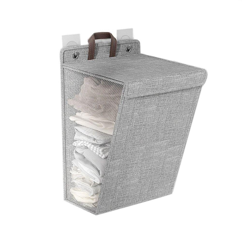 Wall-mounted Dirty Clothes Basket Punch Free Collapsible Laundry Basket  Wardrobe