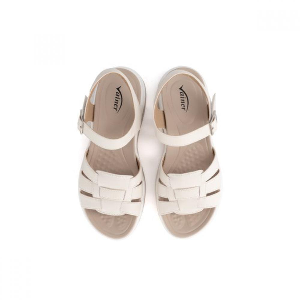 Vainer Women S Lightweight Comfort Velcro SandalS Ivory 350f0v1iv