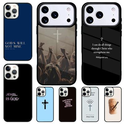 Библейский стих Иисус Христос Христианский чехол для телефона для iPhone 17 Air 16 15 11 12 14 13 Pro Max Ударопрочный чехол