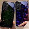 Чехол для телефона Dream Space Черный Зеленый из закаленного стекла для Samsung Galaxy A15 5G 54 4G 51 50 24 35 90 71 12 51 53 52S 80 22 34 Черный