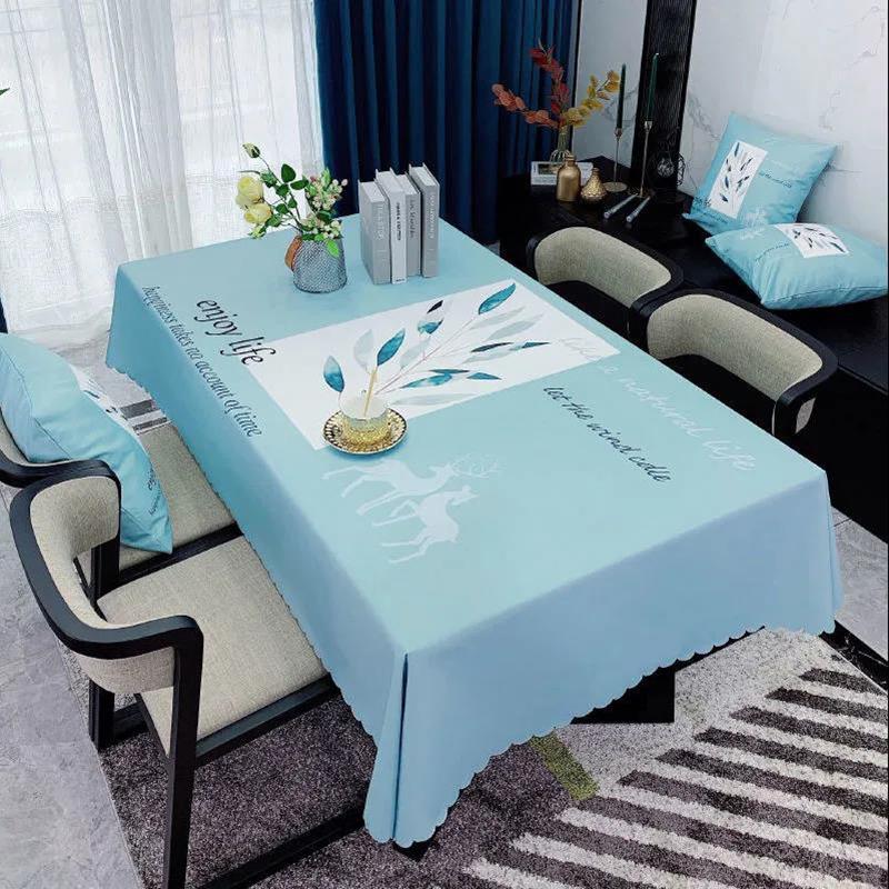 Скатерть водонепроницаемая и маслостойкая скатерть одноразовая современная прямоугольная скатерть для журнального столика ткань для украшения дома