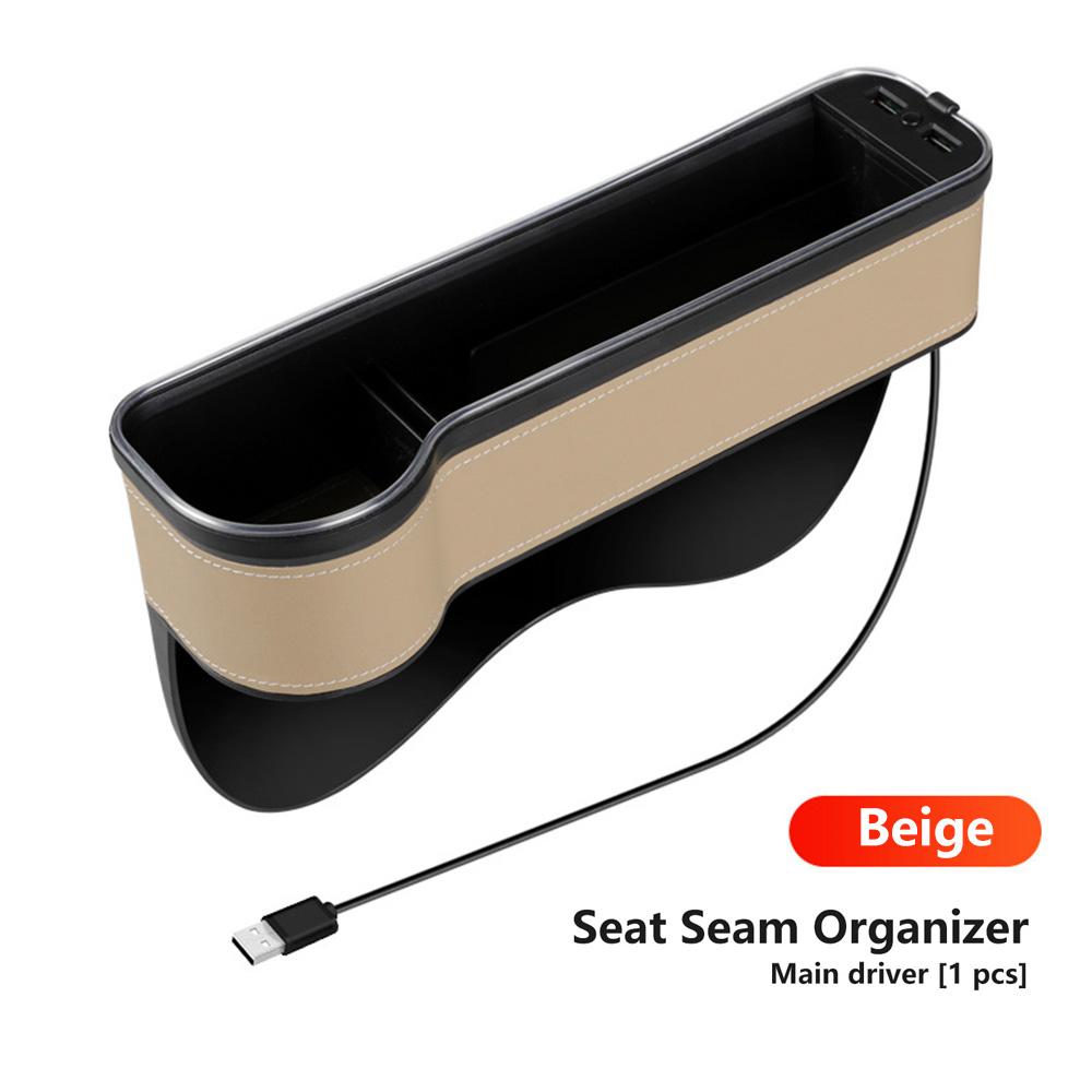 Car Gap Storage Box New RGB с USB Smart Fast Charger Car Seat Seat Seat Storage Sandwich Storage Box Charger Universal Model