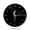 Modern Silent Metal Wall Clock, Dancing Clock, Ballet Dance Classroom Decoration, Minimalist Wall Clock, Living Room Wall Clock