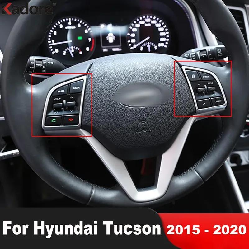 Накладка на панель рулевого колеса автомобиля для Hyundai Tucson 2015 2016 2017 2018 Аксессуары, декоративные элементы интерьера из углеродного волокна