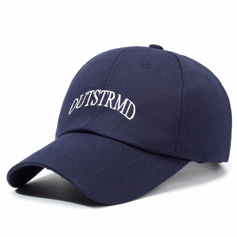 Black baseball cap women's new deepened cap wide brim big head circumference showing face small hat OUT embroidery