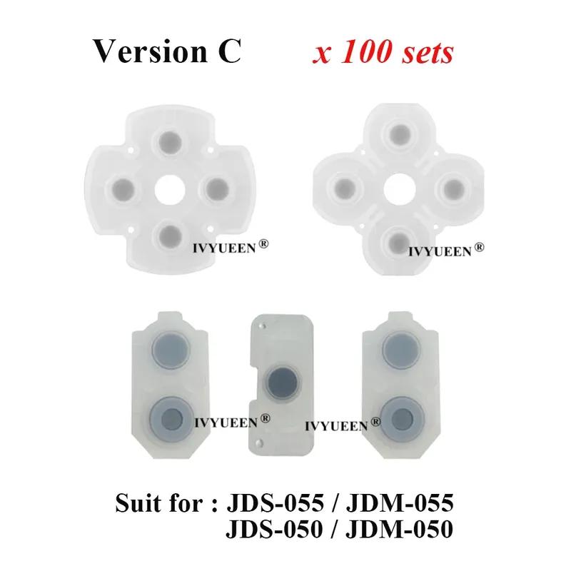 IVYUEEN 100 sets for PlayStation 4 PS4 Pro Slim Controller Silicone Conductive Rubber Adhesive Button Pad Keypad for Dualshock 4