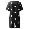 Women's Summer 2-Piece Casual Short Sleeve Round Neck Beach T-Shirt Top And Shorts Set Activewear