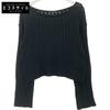 Deuxieme Classe 2011 Black Silk Linen Sheer Oversized Knit Tops Not Written blackUsed