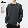 JEEP SPIRIT Men's Alpaca Fleece Lined Round Neck Sweatshirt