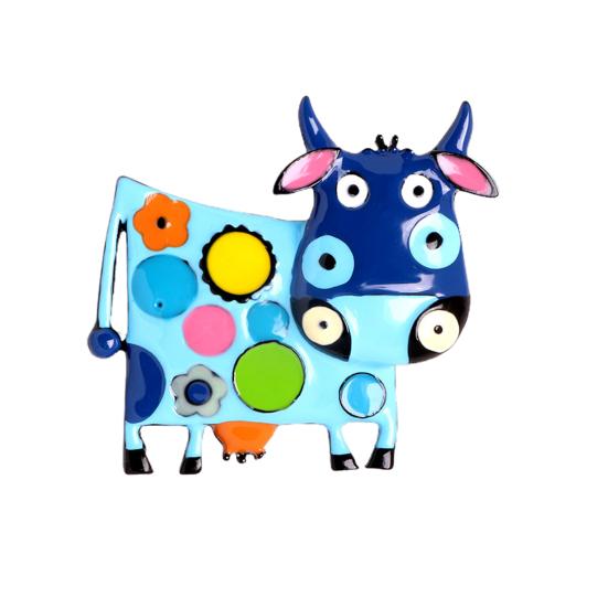 Miss Sugar модная брошь унисекс со стразами, инкрустированная знаками зодиака корова, крупный рогатый скот, брошь, булавки, подарки на Новый год