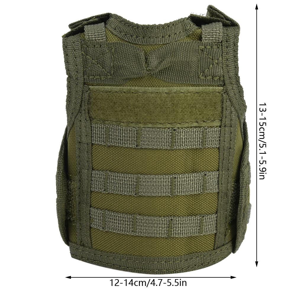 Пивной жилет, военный мини-держатель для бутылок с напитками и регулируемыми ремнями(Армейский Зеленый)