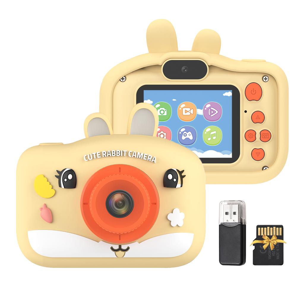 1080P Kids Digital Camera Digital Video Camera for Kids Dual Lens 2.0 Inch IPS Screen 8X Zoom